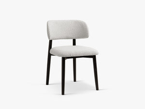 Modern Wooden Dining Chair – Upholstered Seat Space-Saving Chair