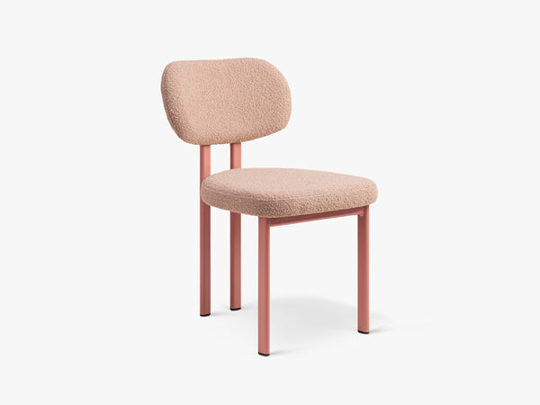 Modern Upholstered Dining Chair – Metal Frame Space-Saving Chair