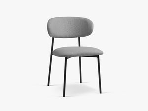 Modern Upholstered Dining Chair – Slim Metal Legs Space-Saving Chair