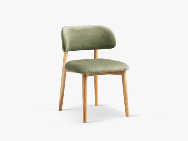 Modern Wooden Dining Chair – Upholstered Seat Space-Saving Chair