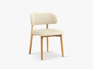Modern Wooden Dining Chair – Upholstered Seat Space-Saving Chair