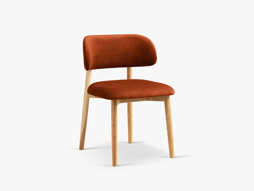 Modern Wooden Dining Chair – Upholstered Seat Space-Saving Chair