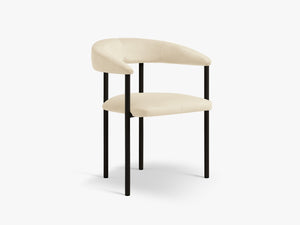 Modern Upholstered Dining Chair – Metal Frame Armchair