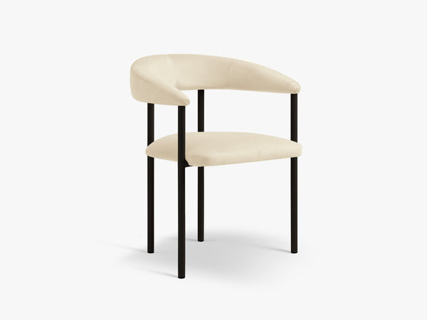 Modern Upholstered Dining Chair – Metal Frame Armchair