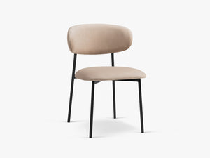 Modern Upholstered Dining Chair – Slim Metal Legs Space-Saving Chair