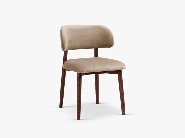 Modern Wooden Dining Chair – Upholstered Seat Space-Saving Chair