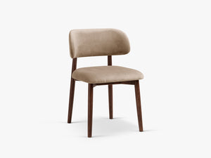Modern Wooden Dining Chair – Upholstered Seat Space-Saving Chair