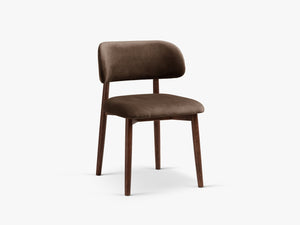 Modern Wooden Dining Chair – Upholstered Seat Space-Saving Chair