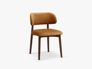 Modern Wooden Dining Chair – Upholstered Seat Space-Saving Chair