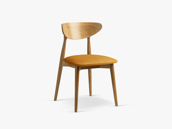 Vintage Style Dining Chair – Upholstered Seat Wooden Frame Chair