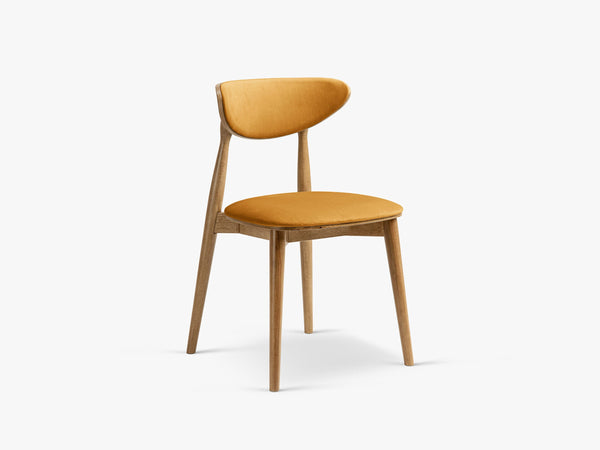 Classic Upholstered Dining Chair – Wooden Frame Space-Saving Chair