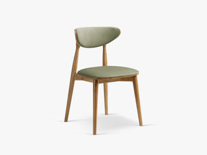 Classic Upholstered Dining Chair – Wooden Frame Space-Saving Chair