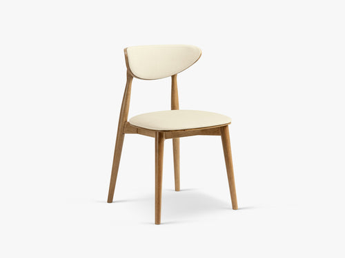 Classic Upholstered Dining Chair – Wooden Frame Space-Saving Chair