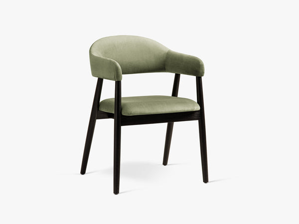 Modern Upholstered Dining Chair – Wooden Frame Armchair