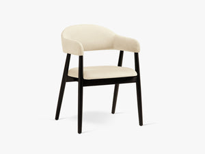 Modern Upholstered Dining Chair – Wooden Frame Armchair