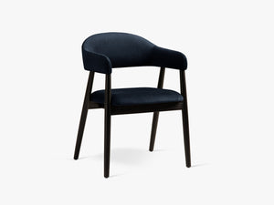 Modern Upholstered Dining Chair – Wooden Frame Armchair