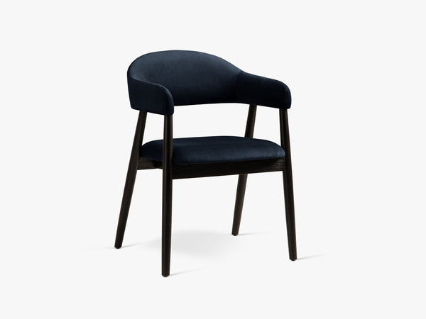 Modern Upholstered Dining Chair – Wooden Frame Armchair