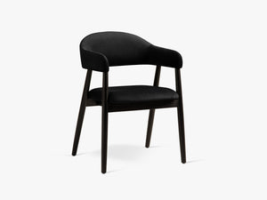 Modern Upholstered Dining Chair – Wooden Frame Armchair