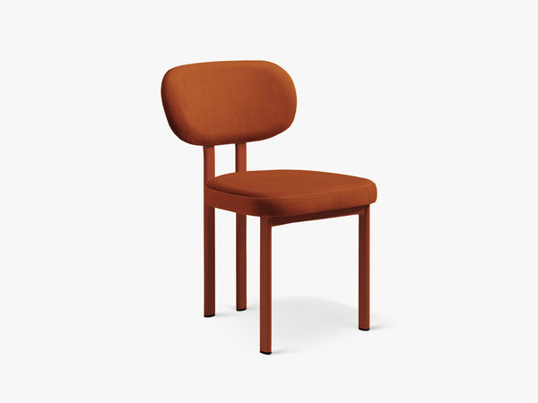 Modern Upholstered Dining Chair – Metal Frame Space-Saving Chair