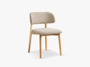 Modern Wooden Dining Chair – Upholstered Seat Space-Saving Chair