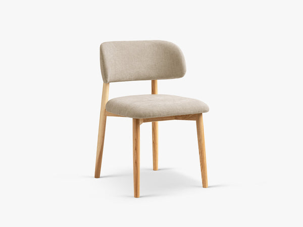 Modern Wooden Dining Chair – Upholstered Seat Space-Saving Chair