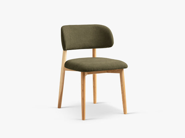 Modern Wooden Dining Chair – Upholstered Seat Space-Saving Chair