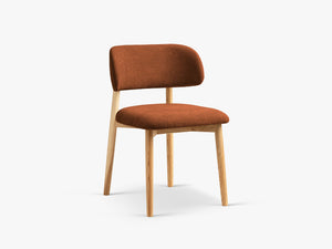 Modern Wooden Dining Chair – Upholstered Seat Space-Saving Chair