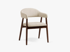 Modern Upholstered Dining Chair – Wooden Frame Armchair