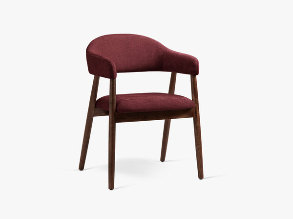 Modern Upholstered Dining Chair – Wooden Frame Armchair