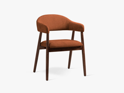 Modern Upholstered Dining Chair – Wooden Frame Armchair