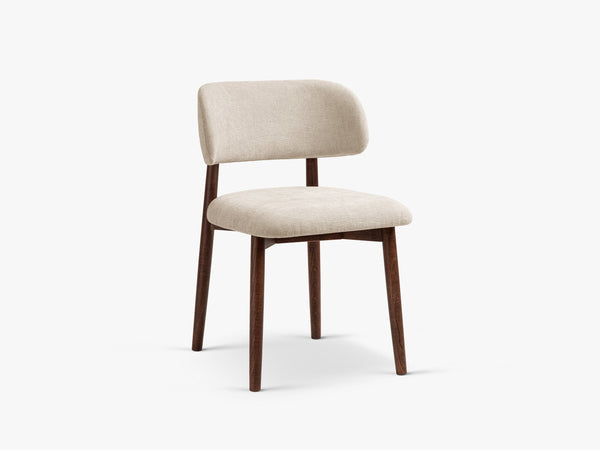 Modern Wooden Dining Chair – Upholstered Seat Space-Saving Chair