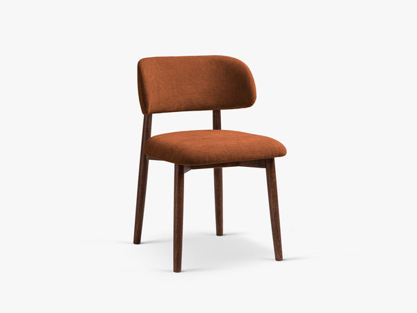 Modern Wooden Dining Chair – Upholstered Seat Space-Saving Chair