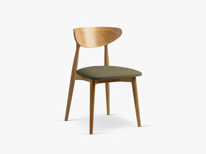 Vintage Style Dining Chair – Upholstered Seat Wooden Frame Chair