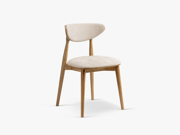 Classic Upholstered Dining Chair – Wooden Frame Space-Saving Chair