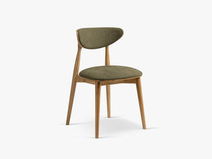 Classic Upholstered Dining Chair – Wooden Frame Space-Saving Chair