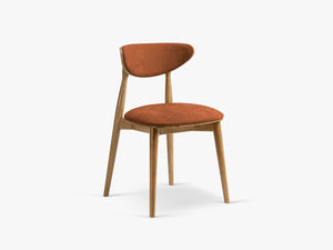 Classic Upholstered Dining Chair – Wooden Frame Space-Saving Chair