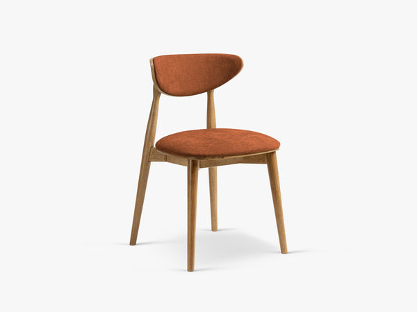 Classic Upholstered Dining Chair – Wooden Frame Space-Saving Chair