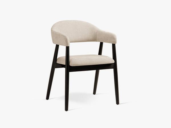 Modern Upholstered Dining Chair – Wooden Frame Armchair