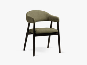 Modern Upholstered Dining Chair – Wooden Frame Armchair