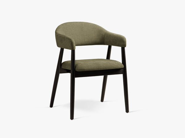 Modern Upholstered Dining Chair – Wooden Frame Armchair