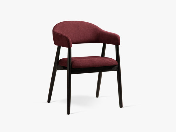 Modern Upholstered Dining Chair – Wooden Frame Armchair