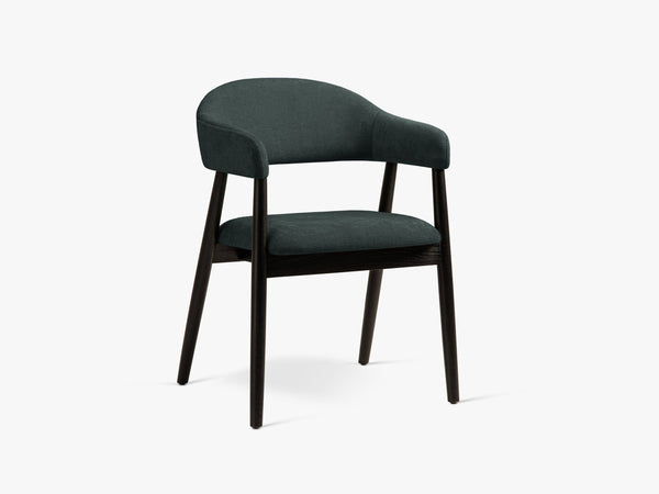 Modern Upholstered Dining Chair – Wooden Frame Armchair