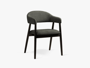 Modern Upholstered Dining Chair – Wooden Frame Armchair