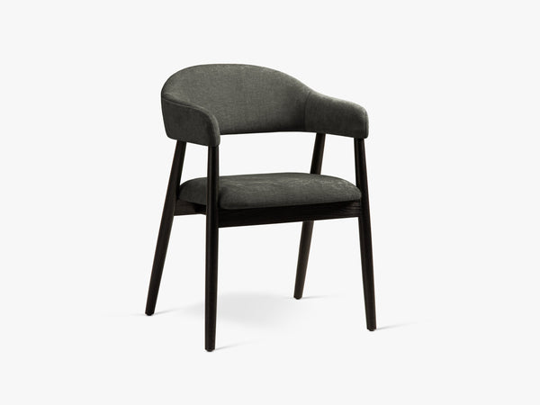 Modern Upholstered Dining Chair – Wooden Frame Armchair