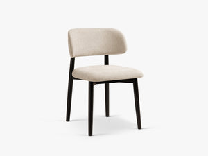 Modern Wooden Dining Chair – Upholstered Seat Space-Saving Chair