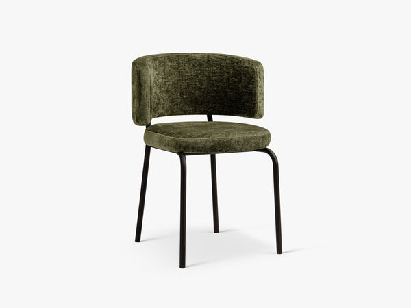 Modern Upholstered Dining Chair – Metal Legs Space-Saving Chair