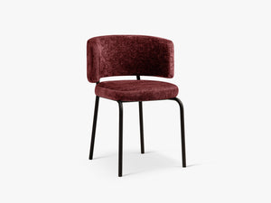 Modern Upholstered Dining Chair – Metal Legs Space-Saving Chair