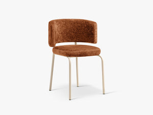 Modern Upholstered Dining Chair – Metal Legs Space-Saving Chair