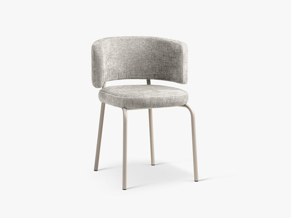 Modern Upholstered Dining Chair – Metal Legs Space-Saving Chair