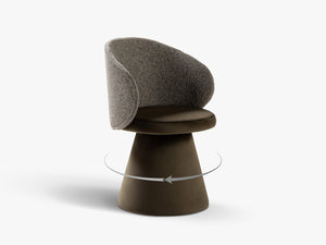 Modern Swivel Dining Chair – Velvet Upholstered Accent Chair